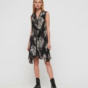 All Saints Jayda Feathers Dress Size S